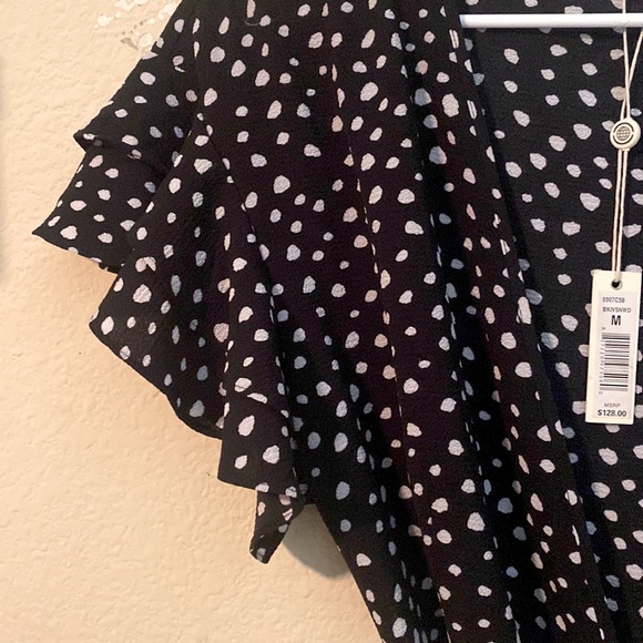 Max Studio Patterned Ruffle Wrap Midi Dress New with tags size M - Picture 13 of 16